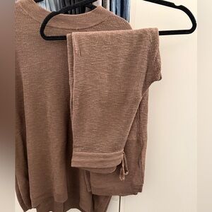 Free People Brown Crew Neck Sweater